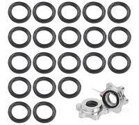 SquEqu Lot de 20 rondelles en caoutchouc de rechange pour haltères - 25 mm x 35 mm x 3 mm - Joints toriques plats non rotatifs pour haltères de 25 mm - Vis de verrouillage - Poignées d'haltères