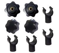 SquEqu Lot de 4 boutons de rechange filetés femelles de 6 mm pour chariot pliable avec clips de fixation pliables pour chariots pliables avec roues