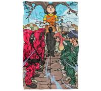 Squid Game Anime Standoff Plaid Ultra Doux au Toucher Soyeux - 91 x 147 cm