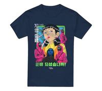 Squid Game Evil Group Anime T-Shirt, Bleu Marine, S Mixte