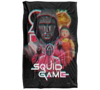 Squid Game Front Man and Guards Plaid Ultra Doux au Toucher Soyeux - 91 x 147 cm
