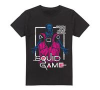 Squid Game Front Man & Guards T-Shirt, Noir, S Mixte