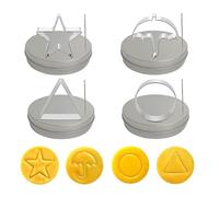 Squid Game Kekse,Dalgona Squid Game,Outils coréens pour la création de bonbons de sucre,Lot de 12 outils de fabrication de bonbons coréens en acier inoxydable,Kit de jeu de sucre Cookie Cutter