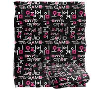 Squid Game Logo Pattern Plaid Ultra Doux au Toucher Soyeux - 152 x 127 cm
