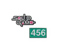 Cinereplicas Squid Game - Set de 2 pin's Squid Game & Joueur 456-3cm - Licence Officielle