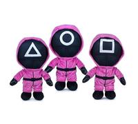 SQUID GAME, Peluche de 28 cm, Peluche, Gardien, QUD02, Rose