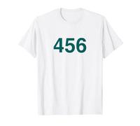 Squid Game Player 456 Costume T-Shirt, Homme, Blanc, S