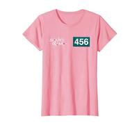 Squid Game Player 456 Numéro et Logo T-Shirt, Femme, Rose, XL