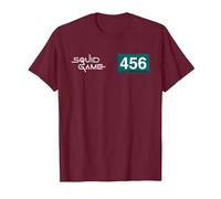 Squid Game Player 456 Numéro et Logo T-Shirt, Homme, Marron, M