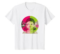 Squid Game Red Light Green Light Doll Coréen Texte Logo T-Shirt, Enfant, Blanc, 2 Ans