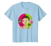 Squid Game Red Light Green Light Doll Coréen Texte Logo T-Shirt, Enfant, Bleu Céleste, 12 Ans