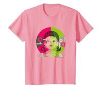 Squid Game Red Light Green Light Doll Coréen Texte Logo T-Shirt, Enfant, Rose, 8 Ans