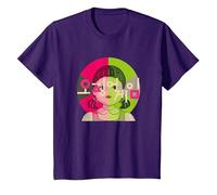 Squid Game Red Light Green Light Doll Coréen Texte Logo T-Shirt, Enfant, Violet, 3 Ans