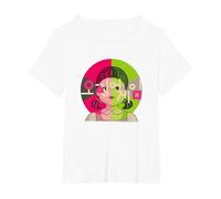 Squid Game Red Light Green Light Doll Coréen Texte Logo T-Shirt, Femme Grandes Tailles, Blanc, 1X