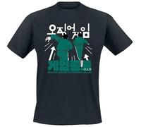 Squid Game Running Club Homme T-Shirt Manches Courtes Noir 3XL 100% Coton Regular/Coupe Standard