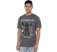Squid Game Season Three The Supervisor Unisex T Shirt, Charcoal, Charbon, L Mixte