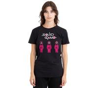Squid Game Soldiers Ladies T Shirt, Black, Noir, XL Femme