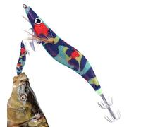 Squid Jig,Appâts éclairés | Fsquid Hook Glow Effect Natation flexible, crevettes réalistes pour poissons Snakehead, calmars, morues, dentiques