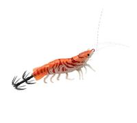 Squid Jigs - 3.15 inch Slow Sinking Octopus Artificial Bait, Glow in The Dark Realistic Shrimp Design Squid Fishing Lures for Freshwater Lakes, Rivers, Sea, Underwater Trolling Fishing