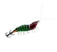 Squid Jigs - 3.15 inch Slow Sinking Octopus Artificial Bait, Glow in The Dark Realistic Shrimp Design Squid Fishing Lures for Freshwater Lakes, Rivers, Sea, Underwater Trolling Fishing