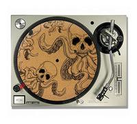 Squid Tête de mort en liège feutrine pour DJ/platine vinyle Slip - Tapis