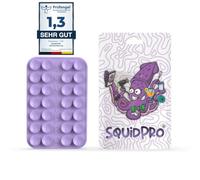 SQUIDPRO® - Support de téléphone portable à ventouse en silicone, auto-adhésif, compatible avec tous les téléphones portables iPhone et Android courants BZW. Étui de téléphone portable, support mains