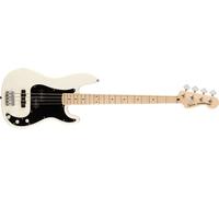 Squier by Fender Affinity Series Precision, Guitare Basse Electrique, Touche en Erable, Blanc Olympique, Inclus des Cours Virtuels Gratuits sur Fender Play