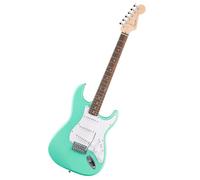 Squier by Fender Debut Stratocaster Guitare Électrique Débutant Sea Foam | Guitare électrique d'entrée de gamme, manche facile à jouer, cours virtuels gratuits inclus, idéale pour les débutants