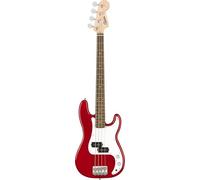 Squier by Fender Mini Precision Guitare Basse, Rouge Dakota, Parfaite pour les Débutants et les Jeunes Joueurs, Incluant des Cours Virtuels Gratuits sur Fender Play