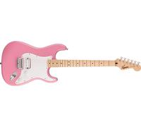 Squier Sonic Stratocaster HT H, touche érable, plaque de protection blanche, rose flash