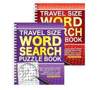 Squiggle - Lot de 2 livres de puzzle A5 à spirales format voyage - Recherche de mots