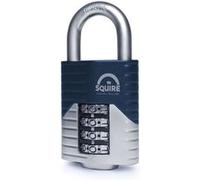 Cadenas Squire robuste (Vulcan Combi 40) - Anse ouverte - Cadenas Vulcan à 4 roues - Alliage d'acier pour la résistance à la corrosion - Cadenas résistant aux intempéries (Bleu, 40 mm)