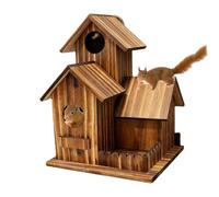 Squirrel Boxes for Outside | Wooden Chipmunk Feeder Bowl Awning