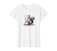 Squirrel Chef remuant Un Pot de Glands T-Shirt Graphique avec Valeur, Femme, Blanc, L