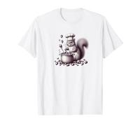 Squirrel Chef remuant Un Pot de Glands T-Shirt Graphique avec Valeur, Homme, Blanc, XL