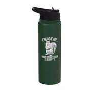 Squirrel Excusez-moi, votre mangeoire à oiseaux est vide pour les amoureux des animaux Stainless Steel Insulated Water Bottle
