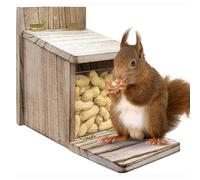 Squirrel Feeder Box, Table Food Station, Cute Shape Design, 1.65 inch Attractive & Sturdy, Easy Mounting for Courtyard, Patio, Fence, Tree, Garden Decoration, and Wildlife Feeding