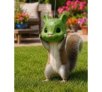 Squirrel Head Feeder for Outside, Funny Big Head Squirrel Feeder