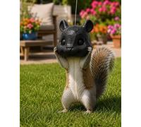 Squirrel Head Feeder for Outside, Funny Big Head Squirrel Feeder