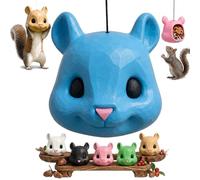 Squirrel Head Feeder,Funny Big Head Hanging Squirrel Feeders，Blue