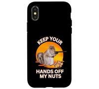 Squirrel Hey Keep, ton drôle et sarcastique amoureux des écureuils au coucher du soleil Coque pour iPhone X/XS