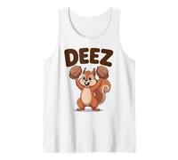 Squirrel Holding Nuts Deez Nuts Humour Meme Débardeur