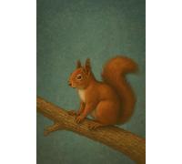 SQUIRREL NOTEBOOK - Grid Paper 5x5 mm | 6x9 in | 80 Pages: Realistic Illustration of a Forest Squirrel | Ideal for School, Nature Notes, or Creative Writing