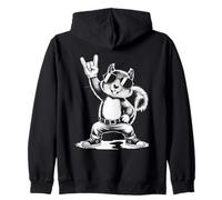 Squirrel Punk Rock Rocker Heavy Metal Sweat à Capuche