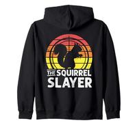 Squirrel Slayer Hunter Rongeurs Pest Control Distressed Sunset Sweat à Capuche