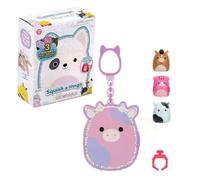 Squish a Long Squishmallows Lot de 3 Mini Squish + Porte-clés Jazwares