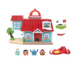 Squish-a-longs Coffret de Jeu Disney Stitch La Maison de Lilo | Mini-Squish Stitch, Jumba, Scrump, Lilo et accessoires.