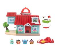 Squish-a-longs Disney Stitch Lilo's House Playset | includes Mini-Squish Stitch, Jumba, Scrump, and Lilo and accessories