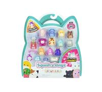 Squish-a-longs Lot de 14 mini-squish de 2,5 cm avec (4) accessoires, (1) anneau de fixation et (1) guide du collectionneur - Collectionner, échanger et jouer
