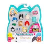 Squish-a-Longs Mini-Squish - Lot de 8 (Vague 3, Modèle 4) - Poisson-Clown, Éléphant, Mouffette, Bouledogue Brun et Plus Encore